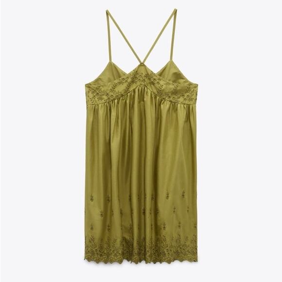 ZARA EMBROIDERED CHEMISE - Picture 8 of 9